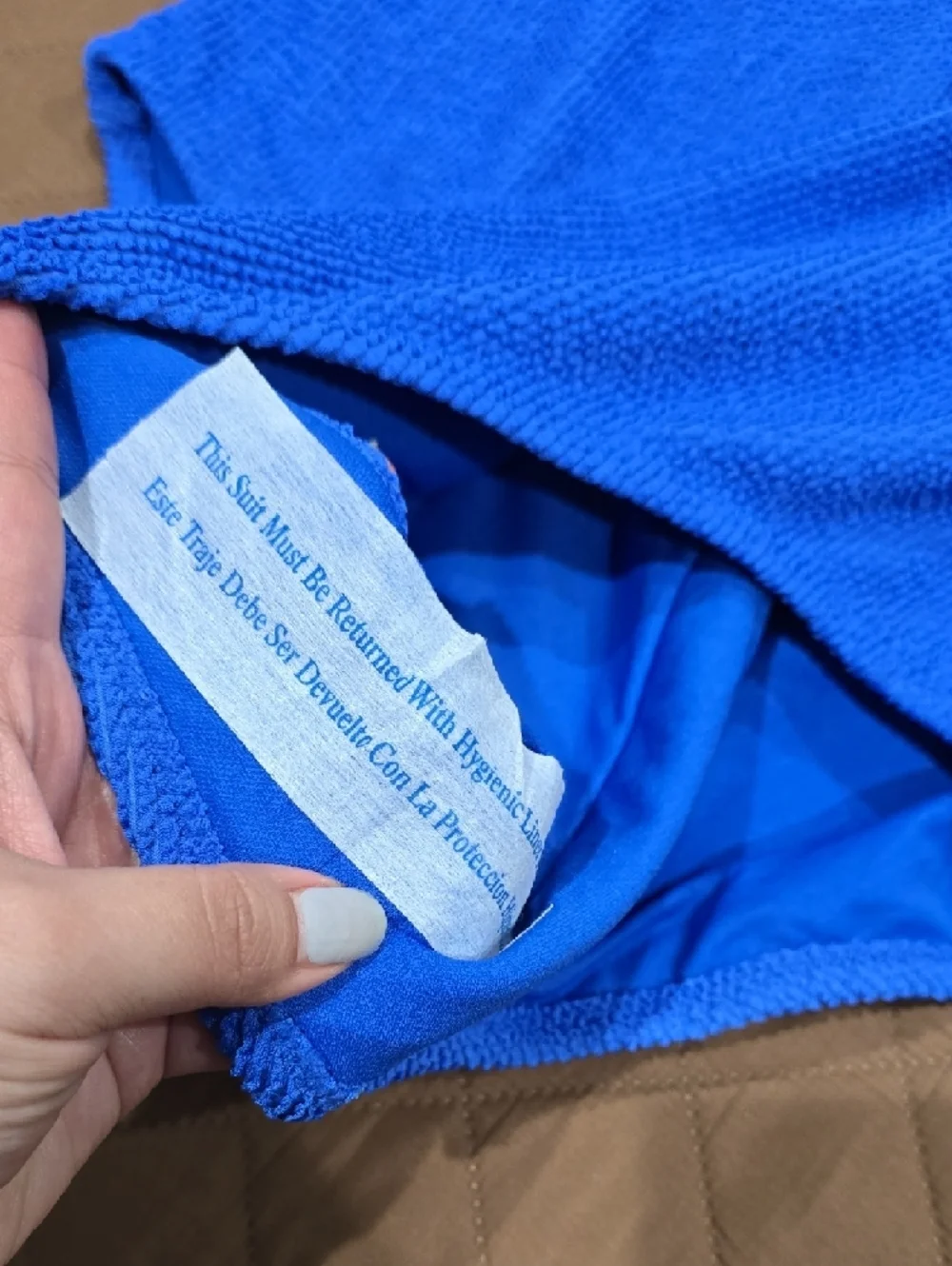 SHADE & SHORE Cobalt Blue Textured One-Piece, Nwt Size Large